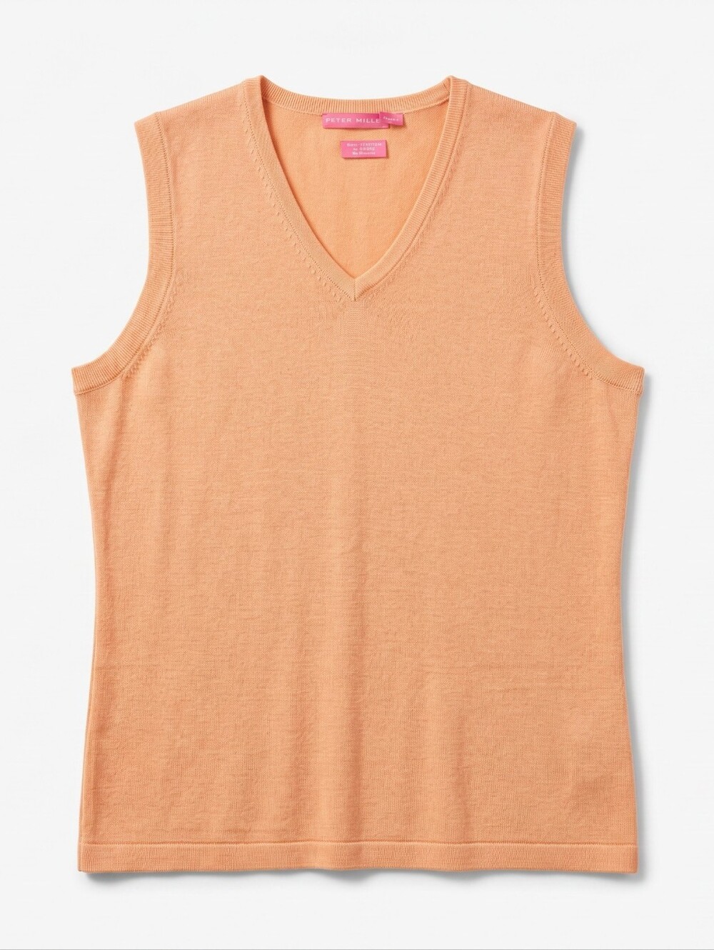 Peter Millar Peach Silk Cashmere V-Neck Sweater Vest Size M - Picture 3 of 7
